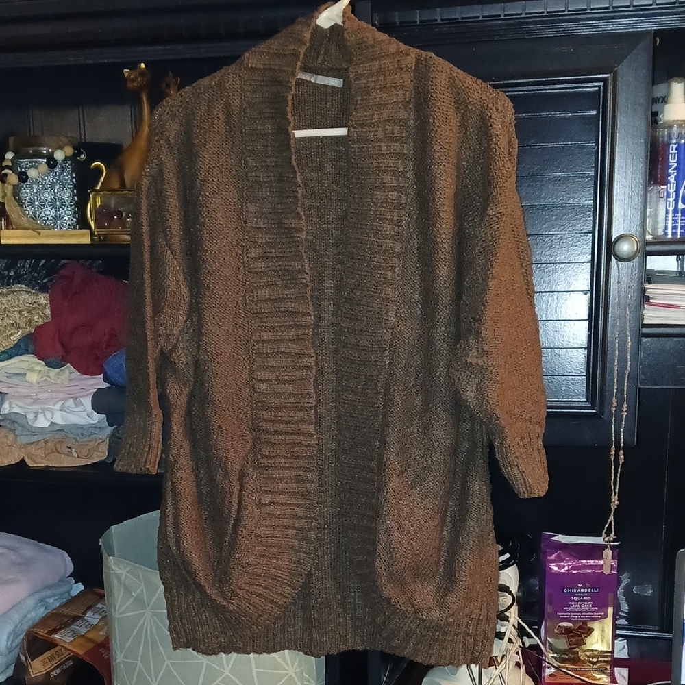 Rubbish Dark Brown Knit Sweater
